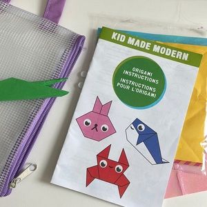 Origami Kit - Kid Made Modern - Paper Folding - Instructions Activity Travel Set